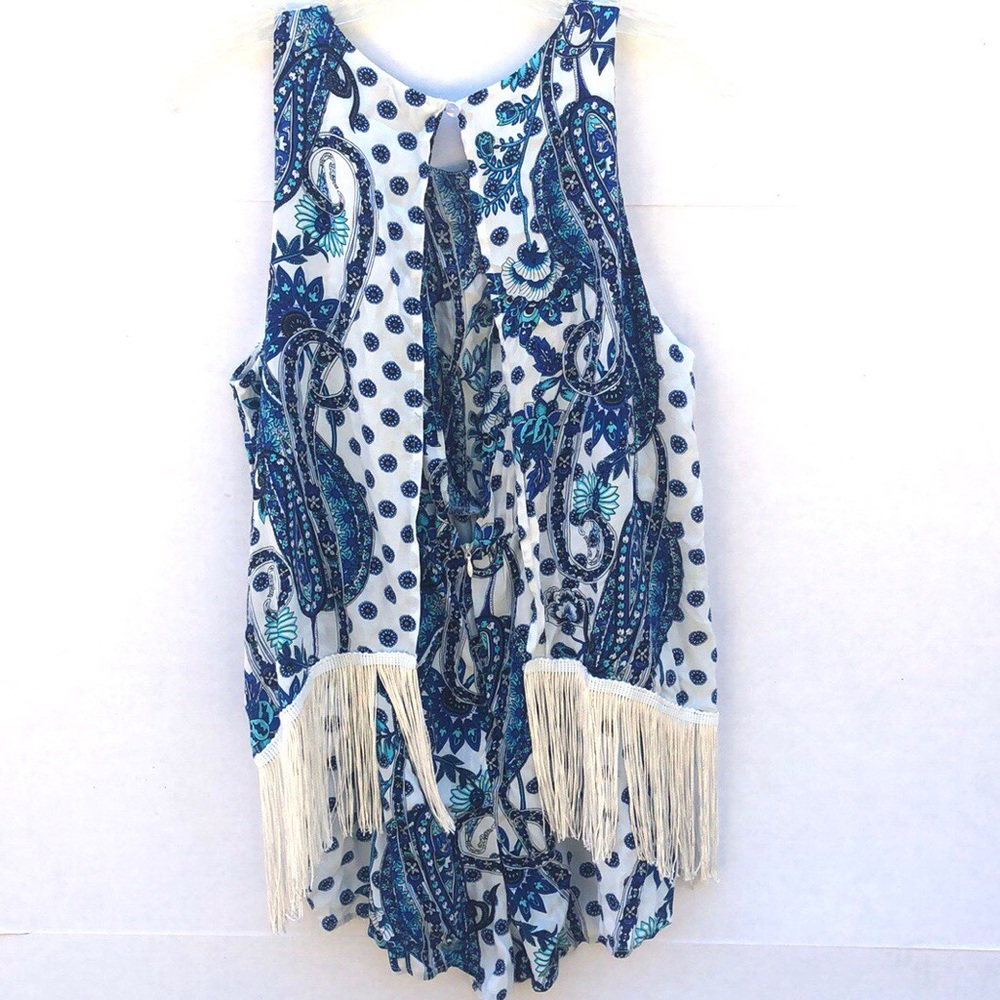 LF House Of Three Fringe Paisley floral romper - Picture 2 of 7